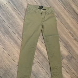 Olive green skinny pants